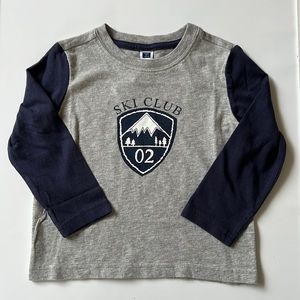 Janie and Jack NWT 2T Long Sleeve Graphic Tee - Ski Resort Chic!